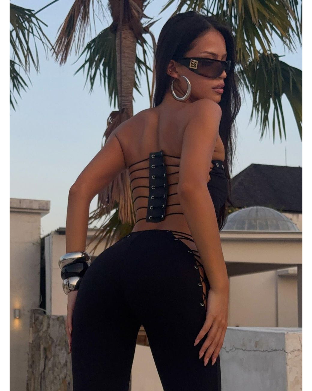 Outcast Black Roxie Longline Top