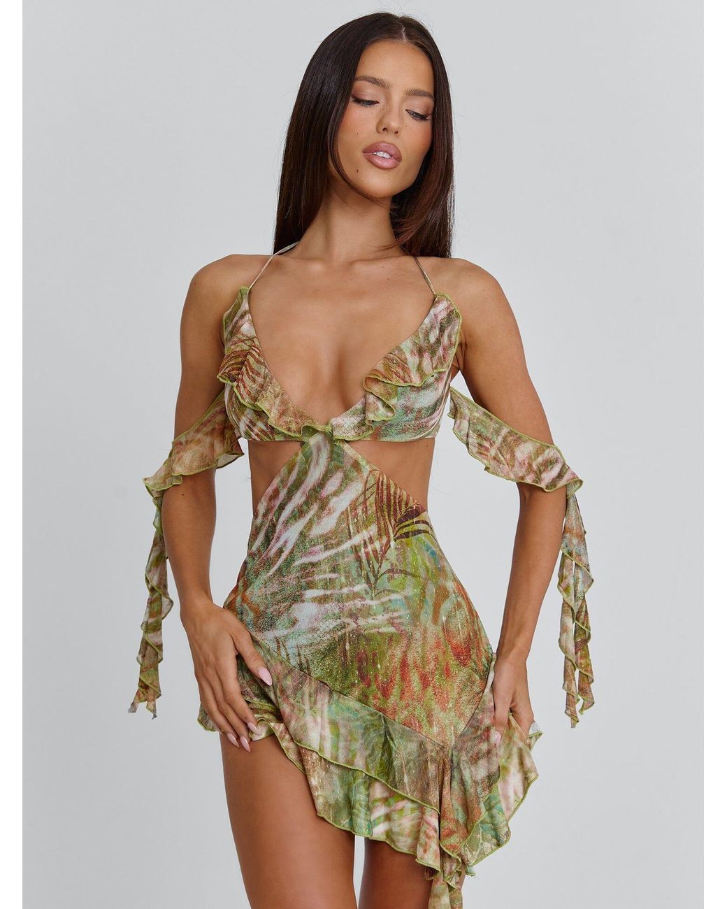 Outcast Brown Lola Mini Dress Lagrono