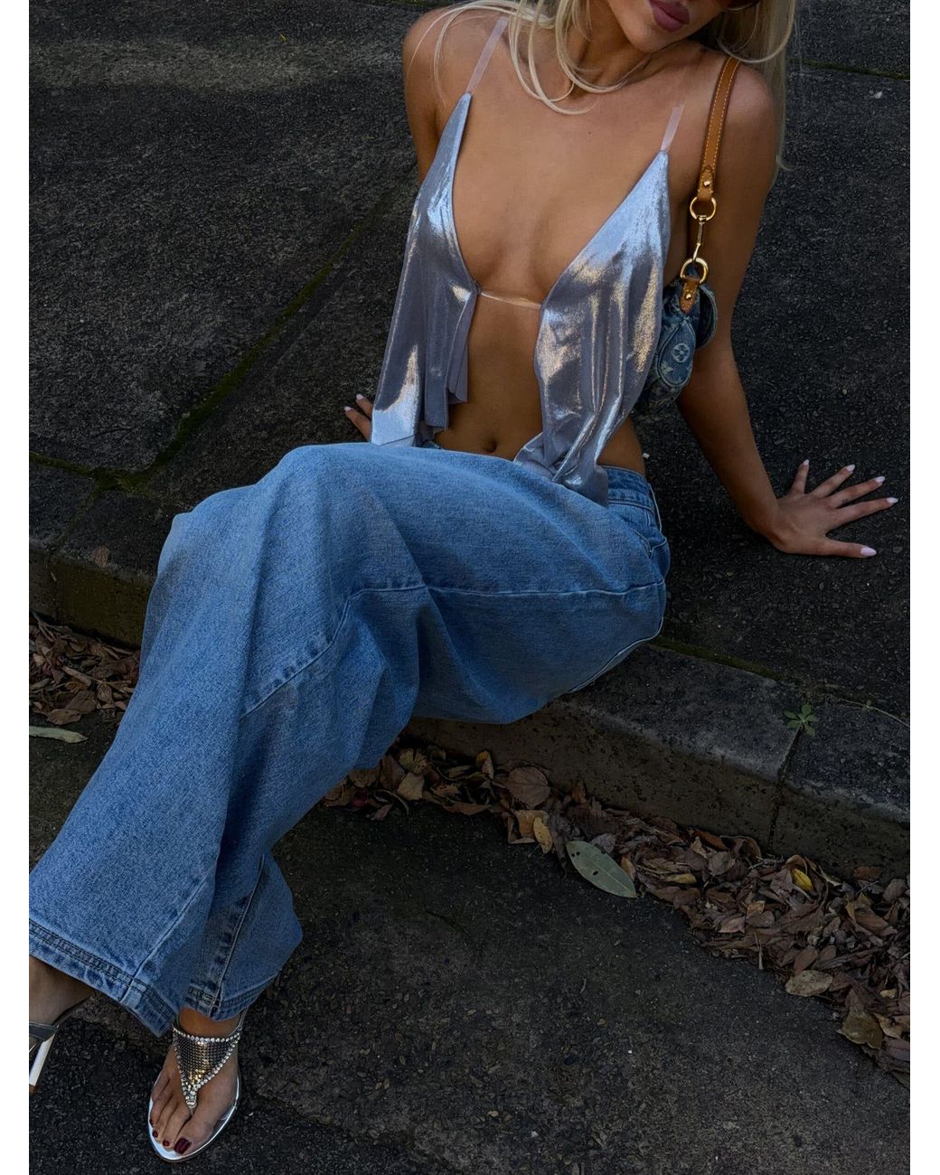 Outcast Blue Ora Crop Top