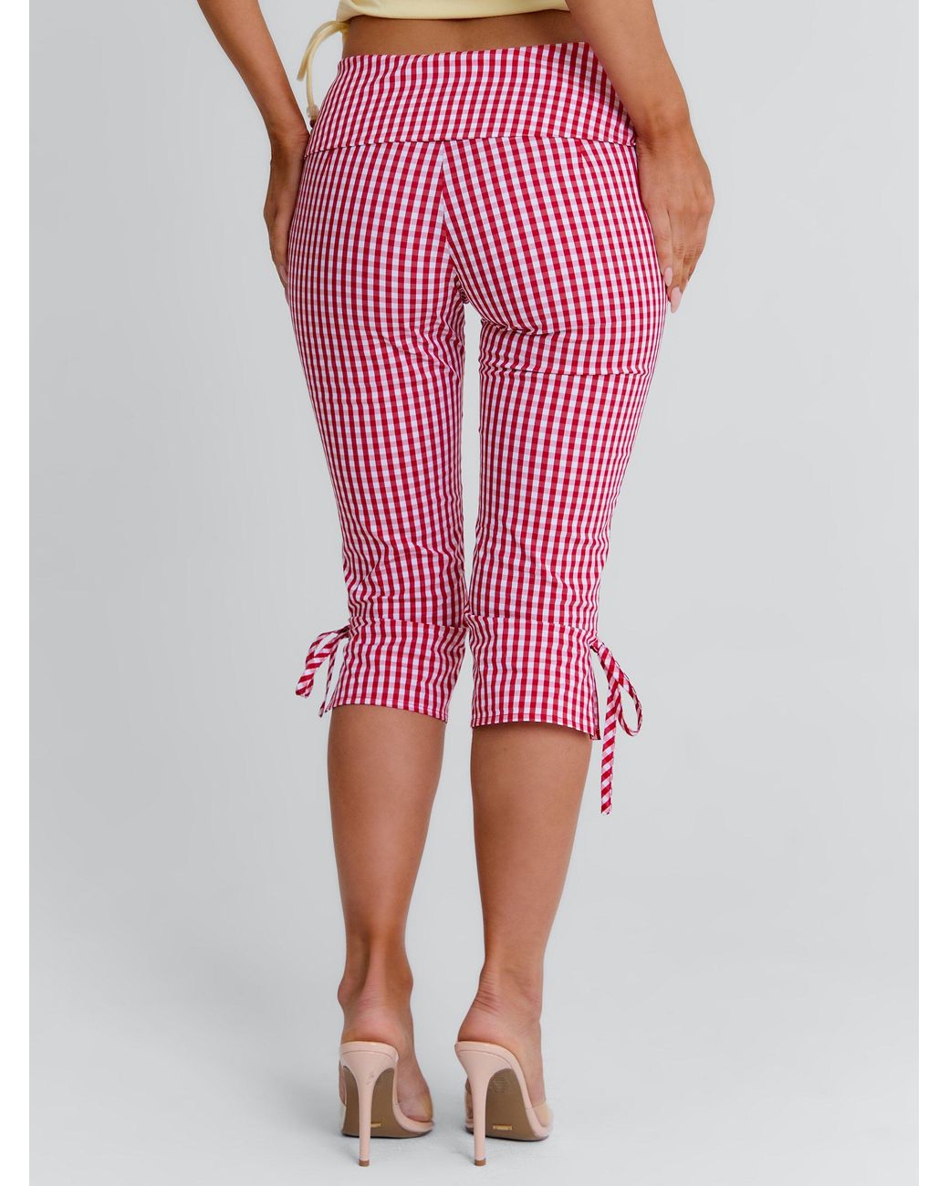 Outcast Pink Lennix Capri Pant Gingham