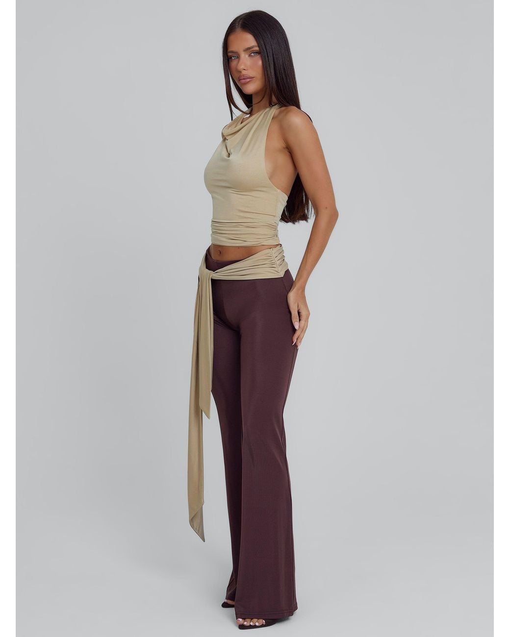Outcast Brown Minna Pant Tan