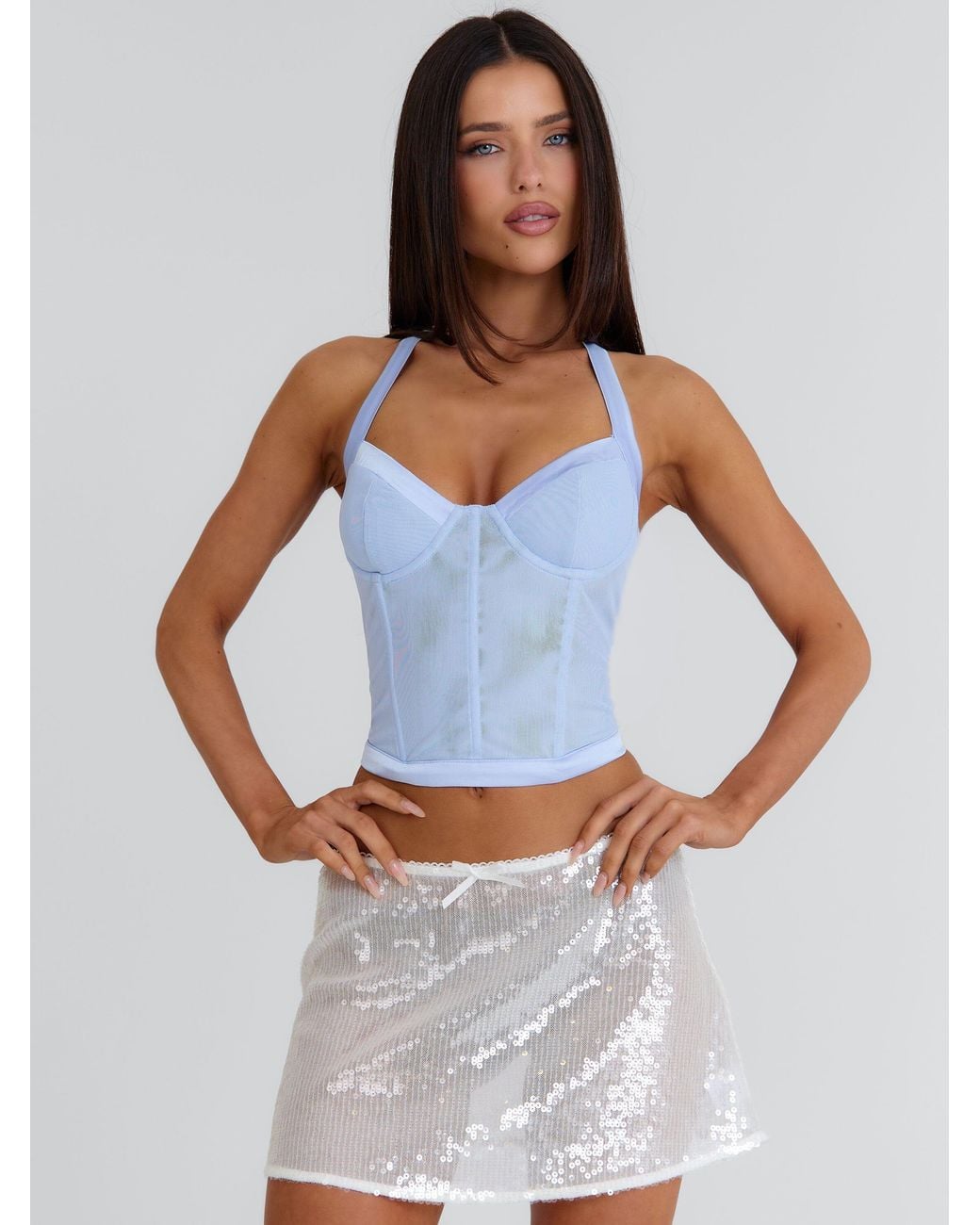 Outcast White Ireland Corset Top Ice