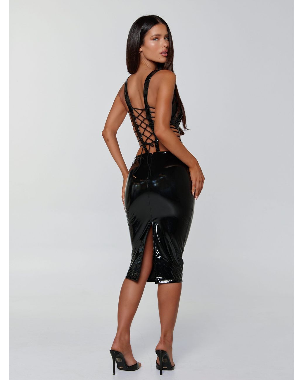 Outcast Annalisa Midi Dress in Black | Lyst
