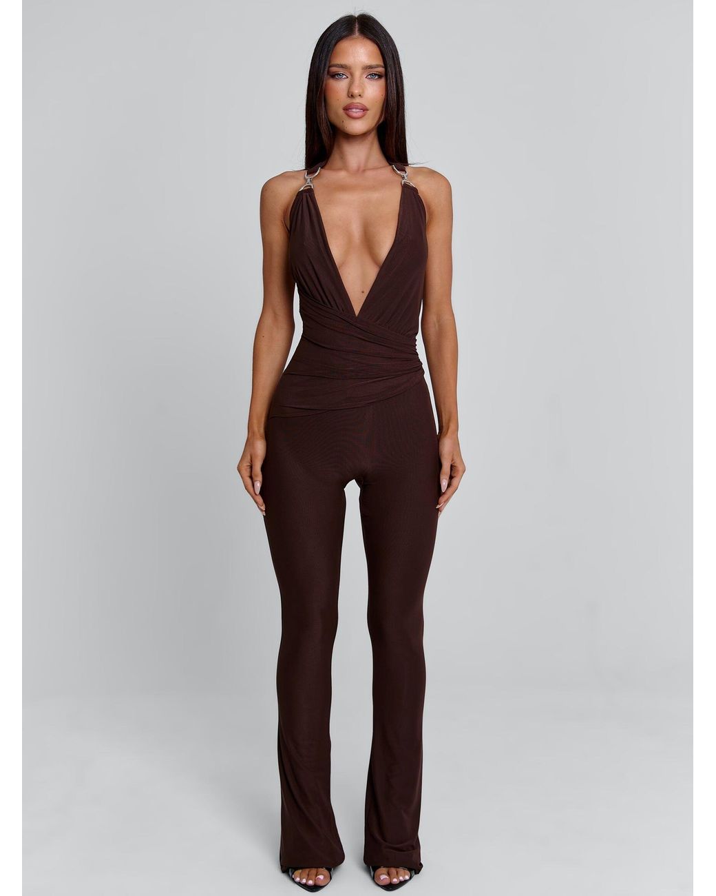 Outcast Metallic Carys Jumpsuit Chocolate