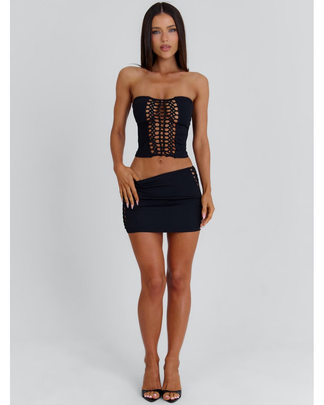 Outcast Black Delice Mini Skirt