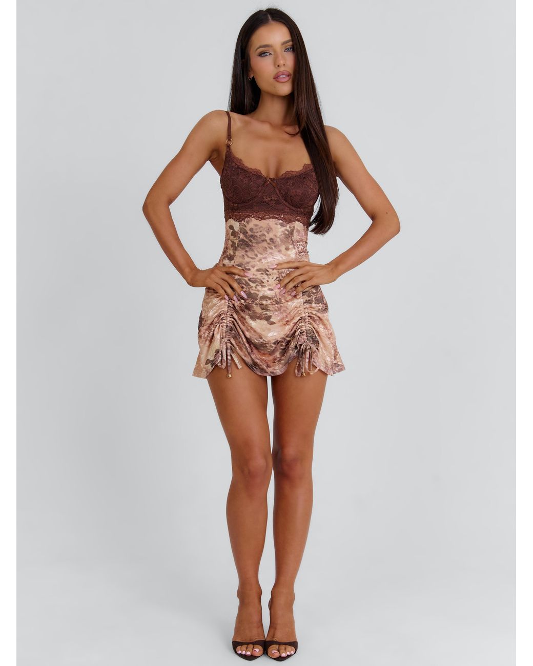 Outcast Brown Caelie Mini Dress