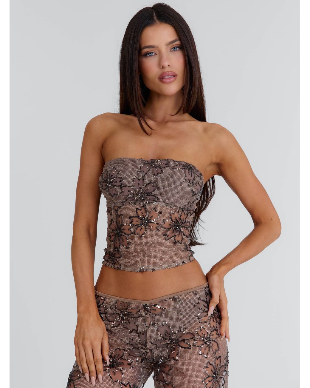 Outcast Brown Jocelynn Corset Top