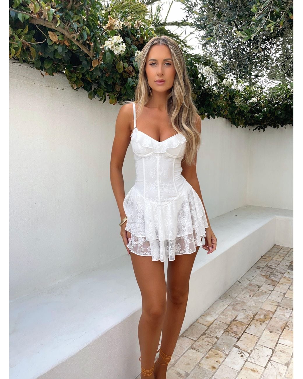 Outcast Dylan Mini Dress in White | Lyst