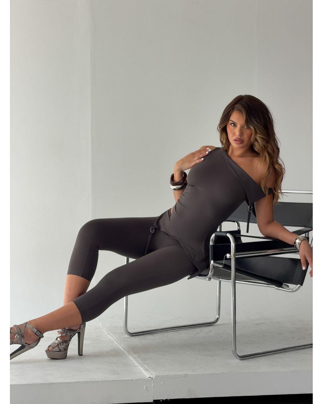 Outcast Gray Juliett Crop Top Dark