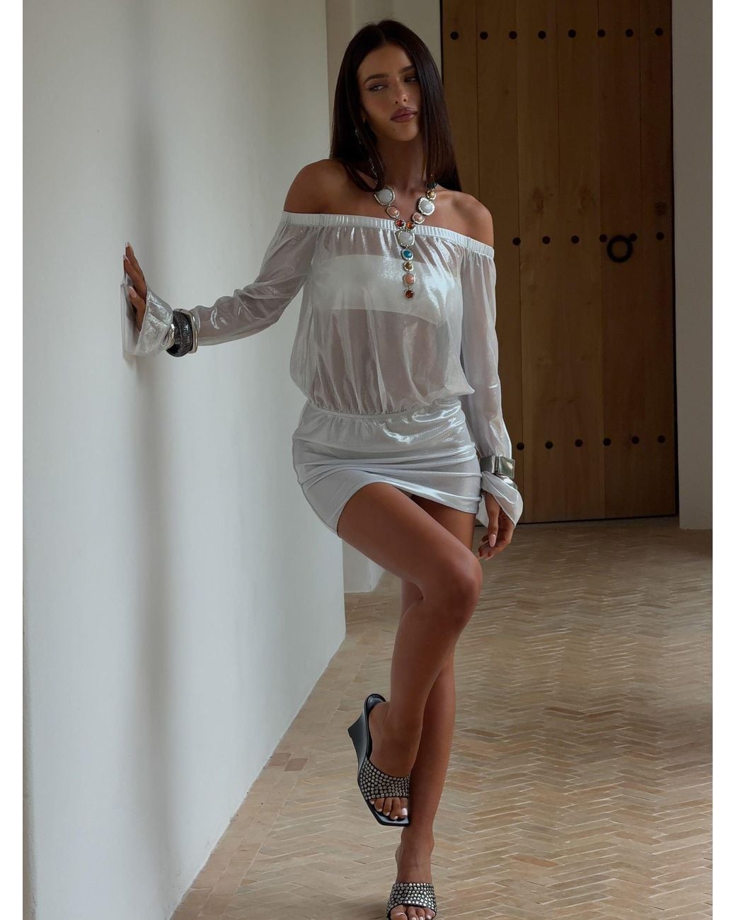 Outcast Gray Gwendalyn Mini Dress