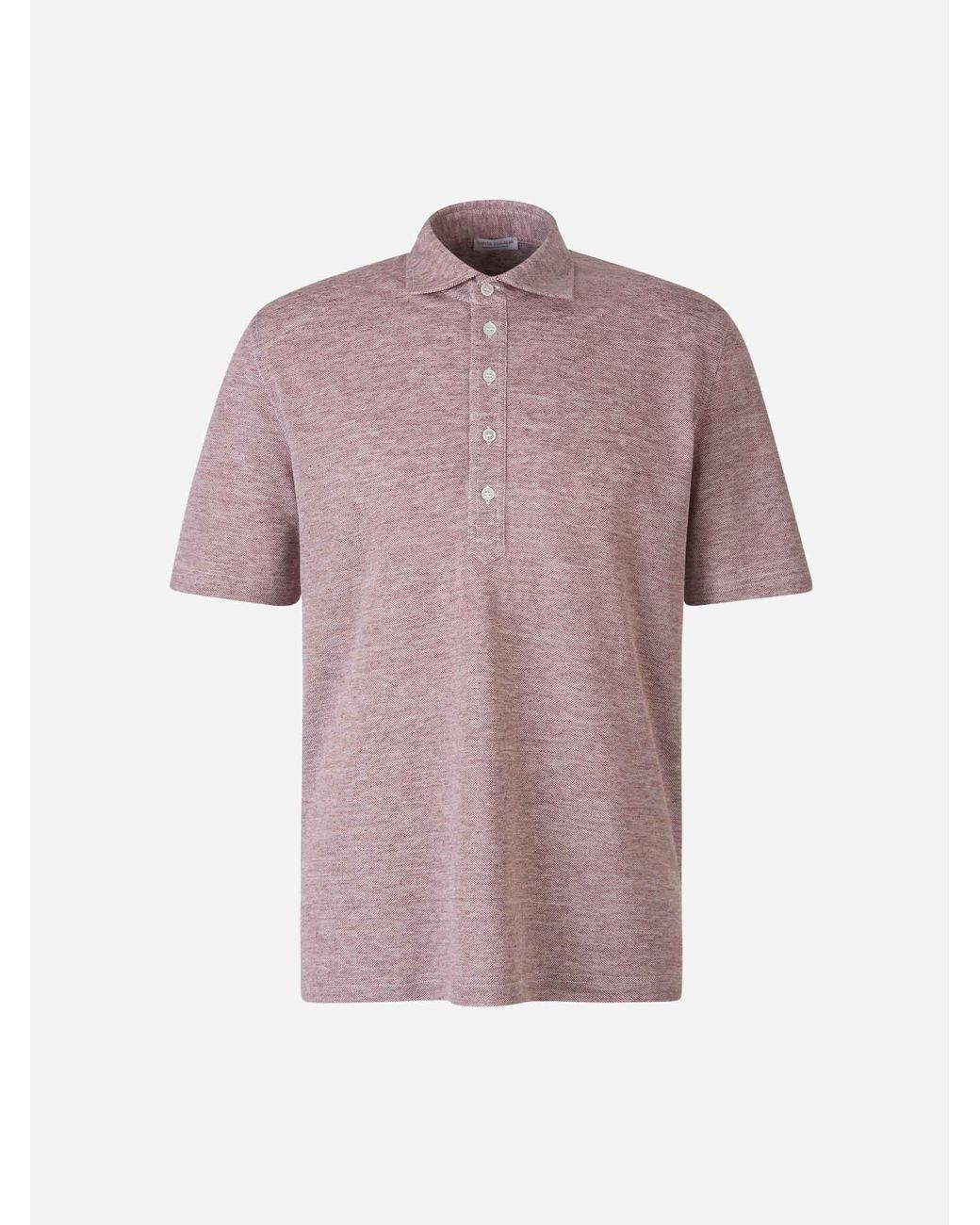 Polo Piqué Lino Santa Eulalia de hombre de color Pink