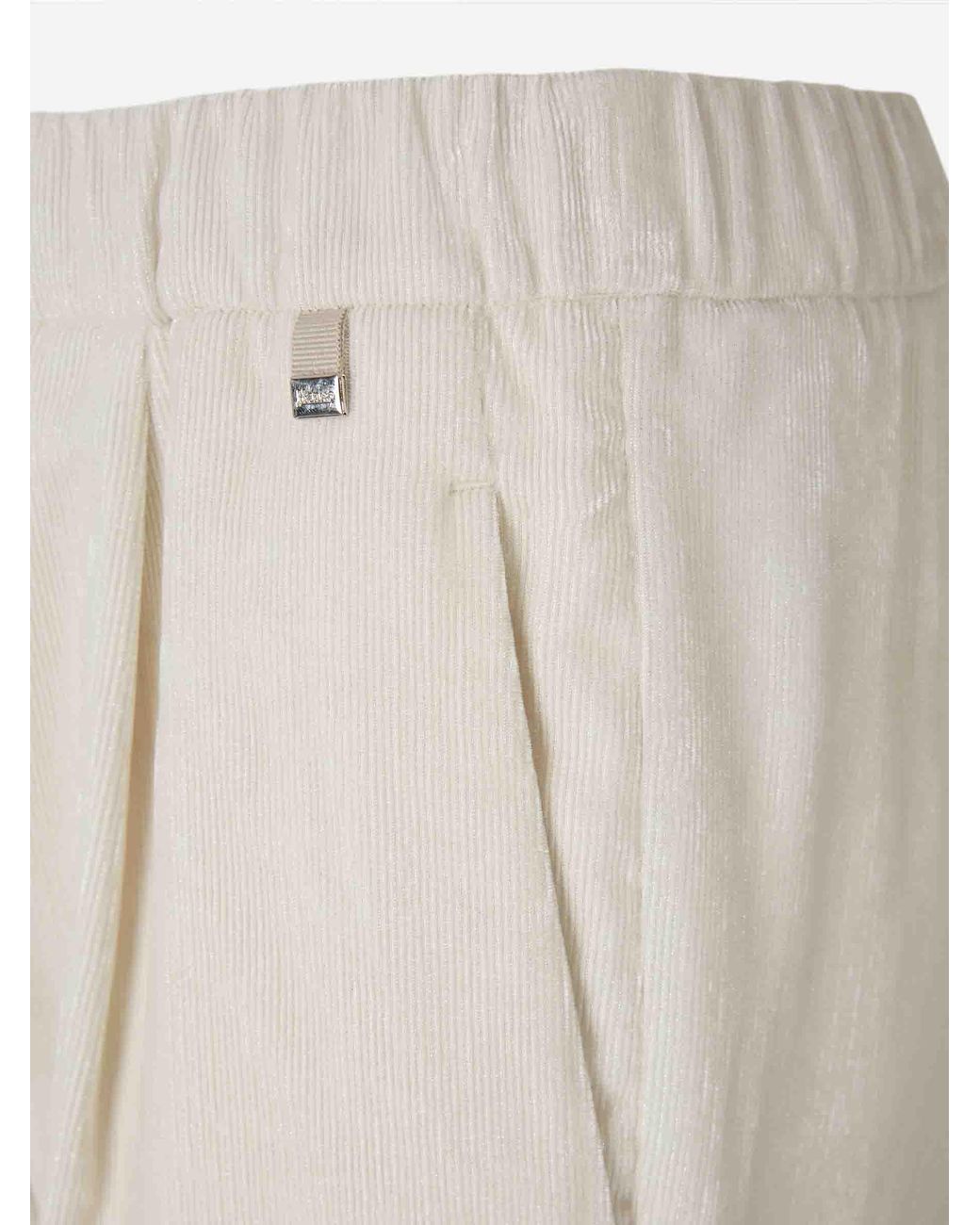Pantalones Rectos Pana Herno de color White