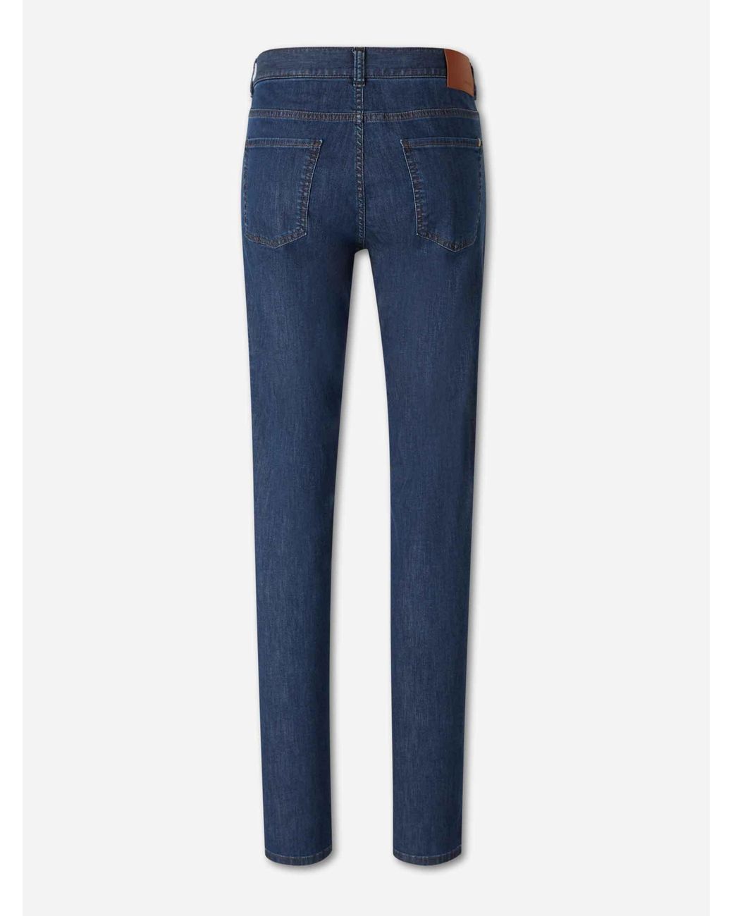 Jeans Rectos Algodón Canali de hombre de color Blue