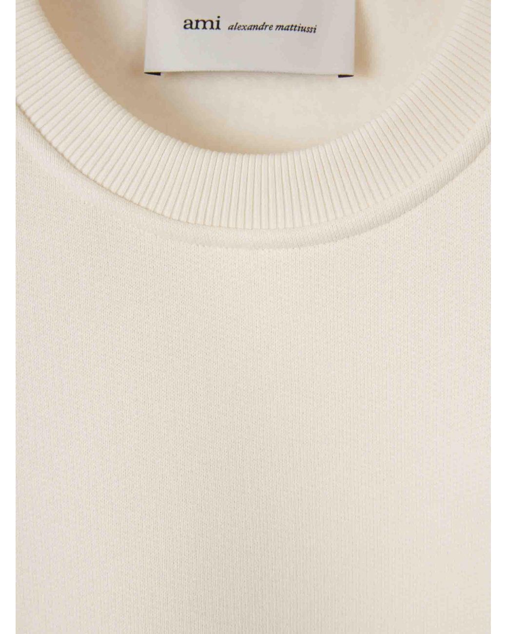 Sudadera Cuello Redondo AMI de color White