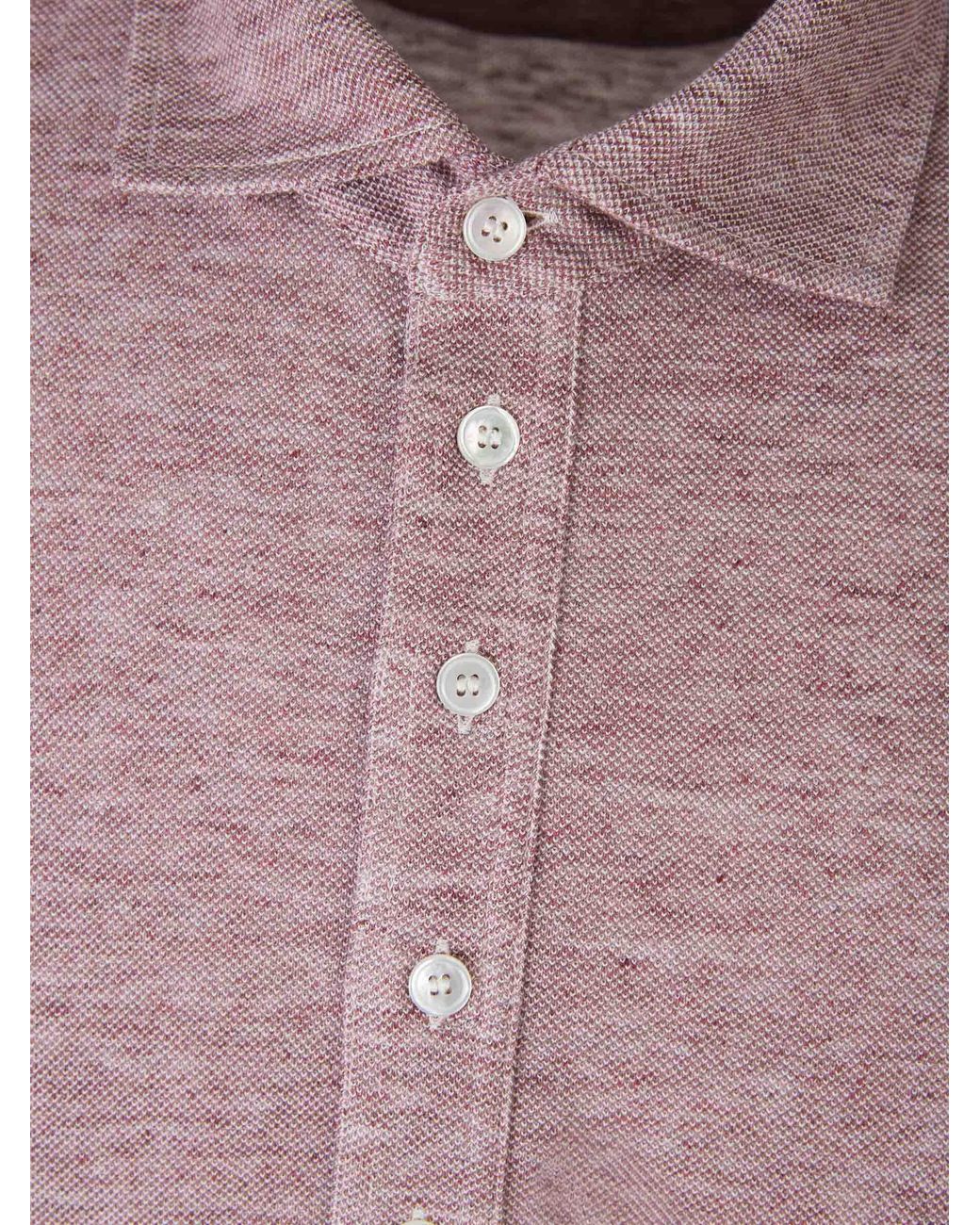 Polo Piqué Lino Santa Eulalia de hombre de color Pink