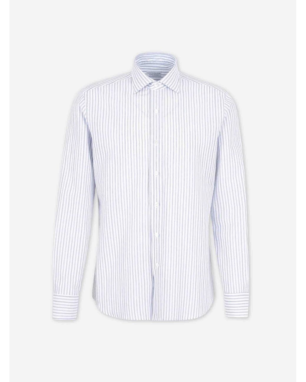 Camisa Listada Santa Eulalia de hombre de color White