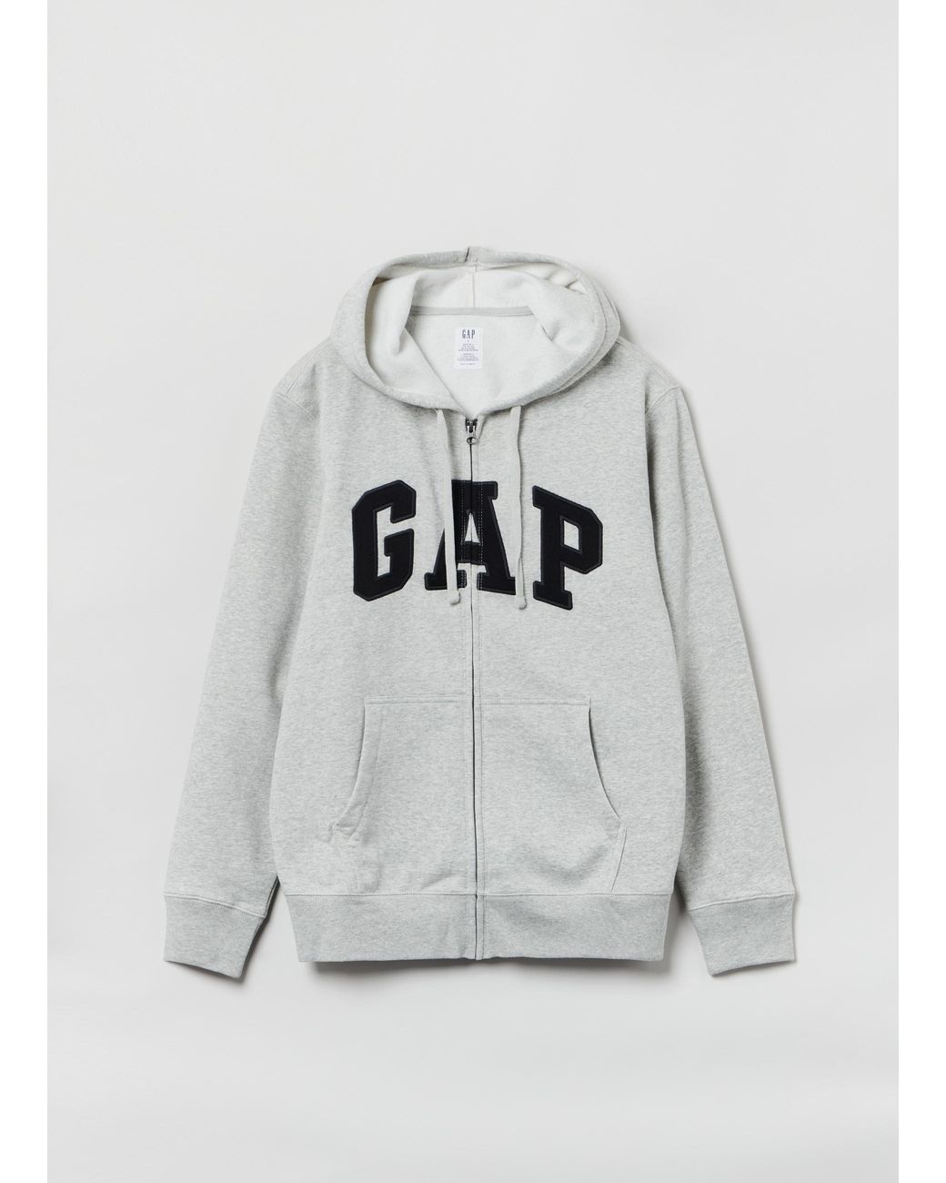Full-Zip Con Cappuccio E Patch Logo Uomo, Taglia di Gap in Gray da Uomo