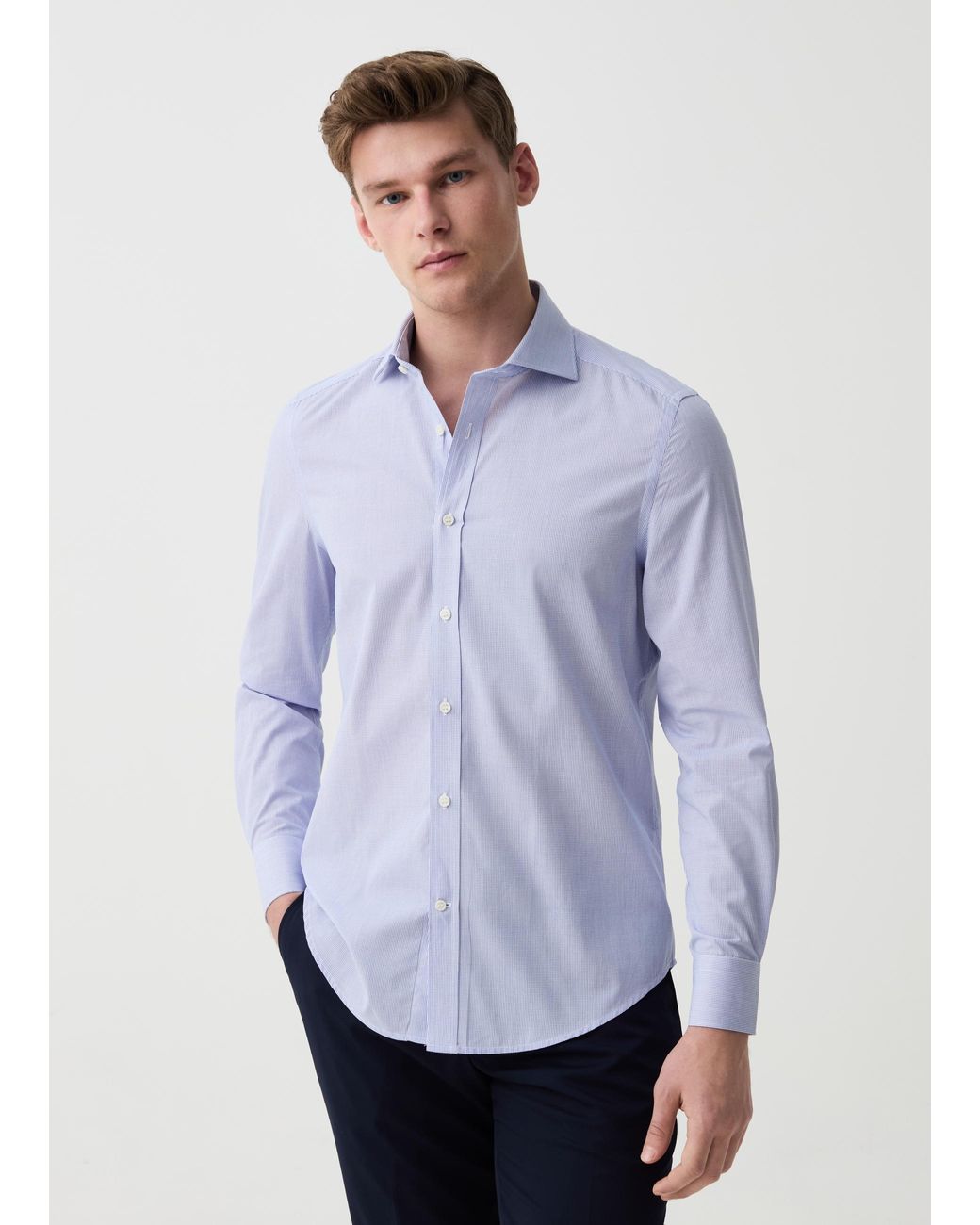 Camicia slim fit uomo ovs best sale