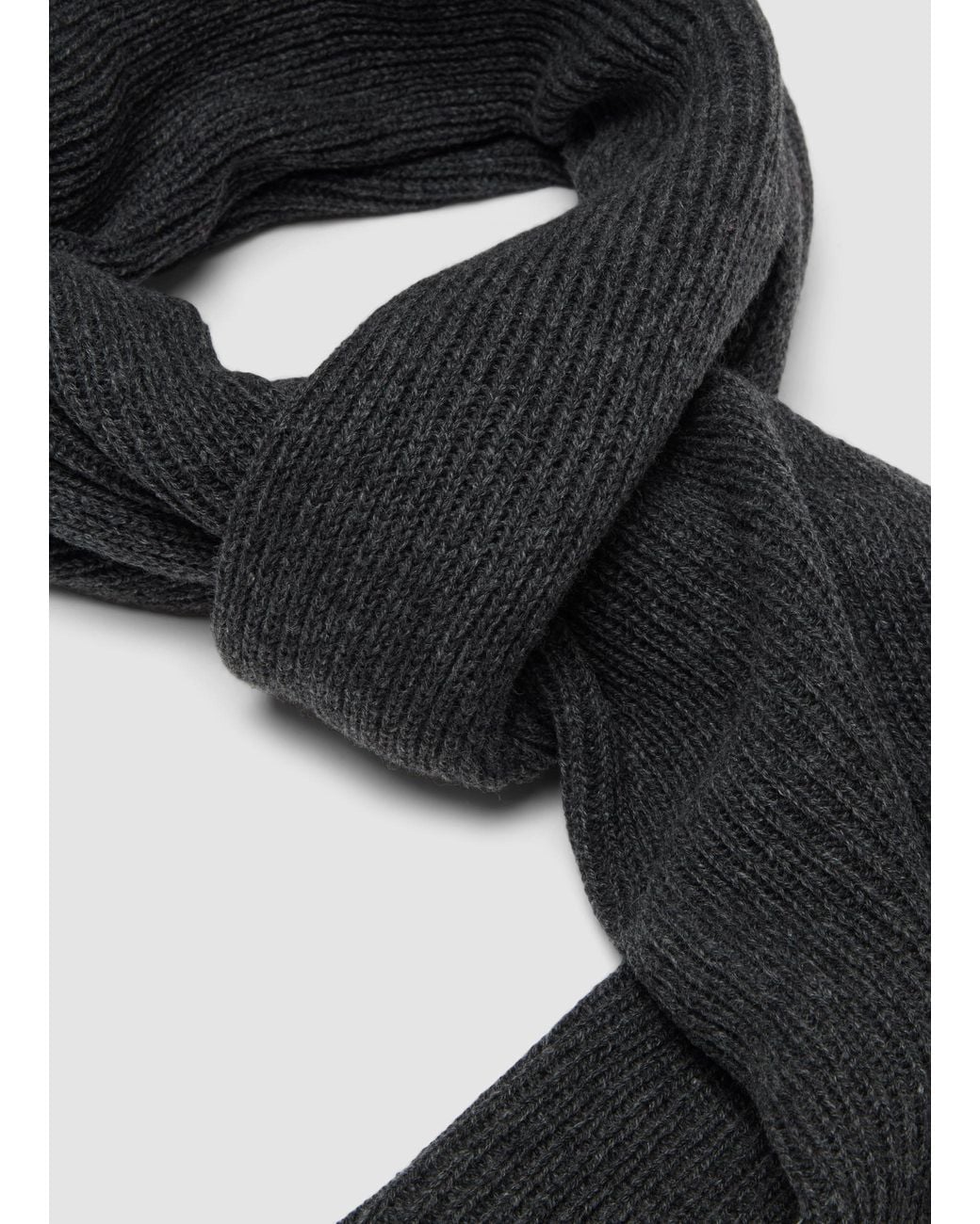 Sciarpa Grigia di Piombo Contemporary in Black da Uomo