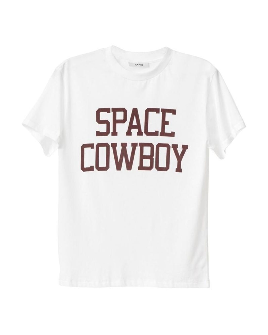 Ganni Cotton Space Cowboy T Shirt Bright White | Lyst