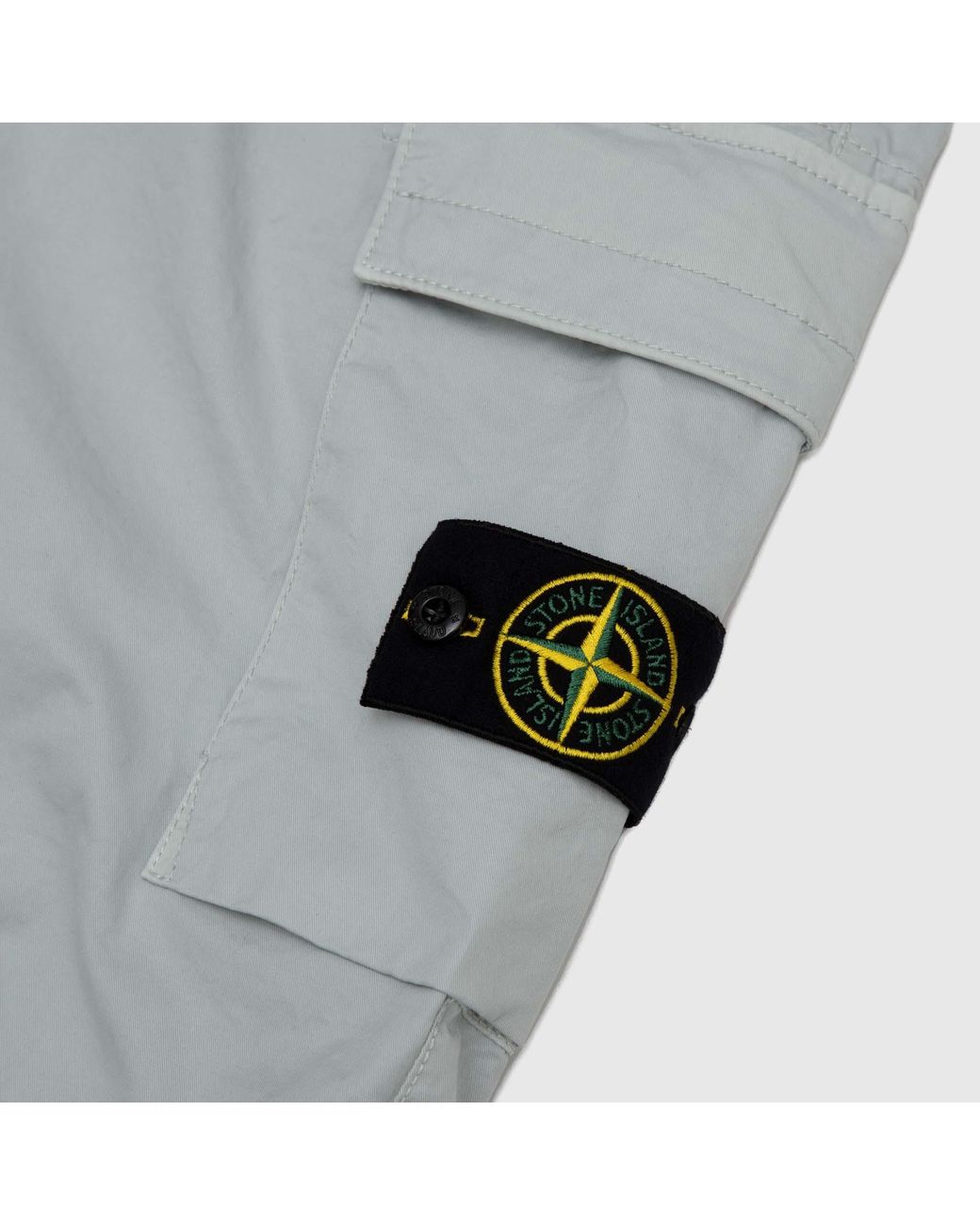 Stone Island Stretch Cotton Cargo Pants in Pearl Grey (Gray) for Men | Lyst