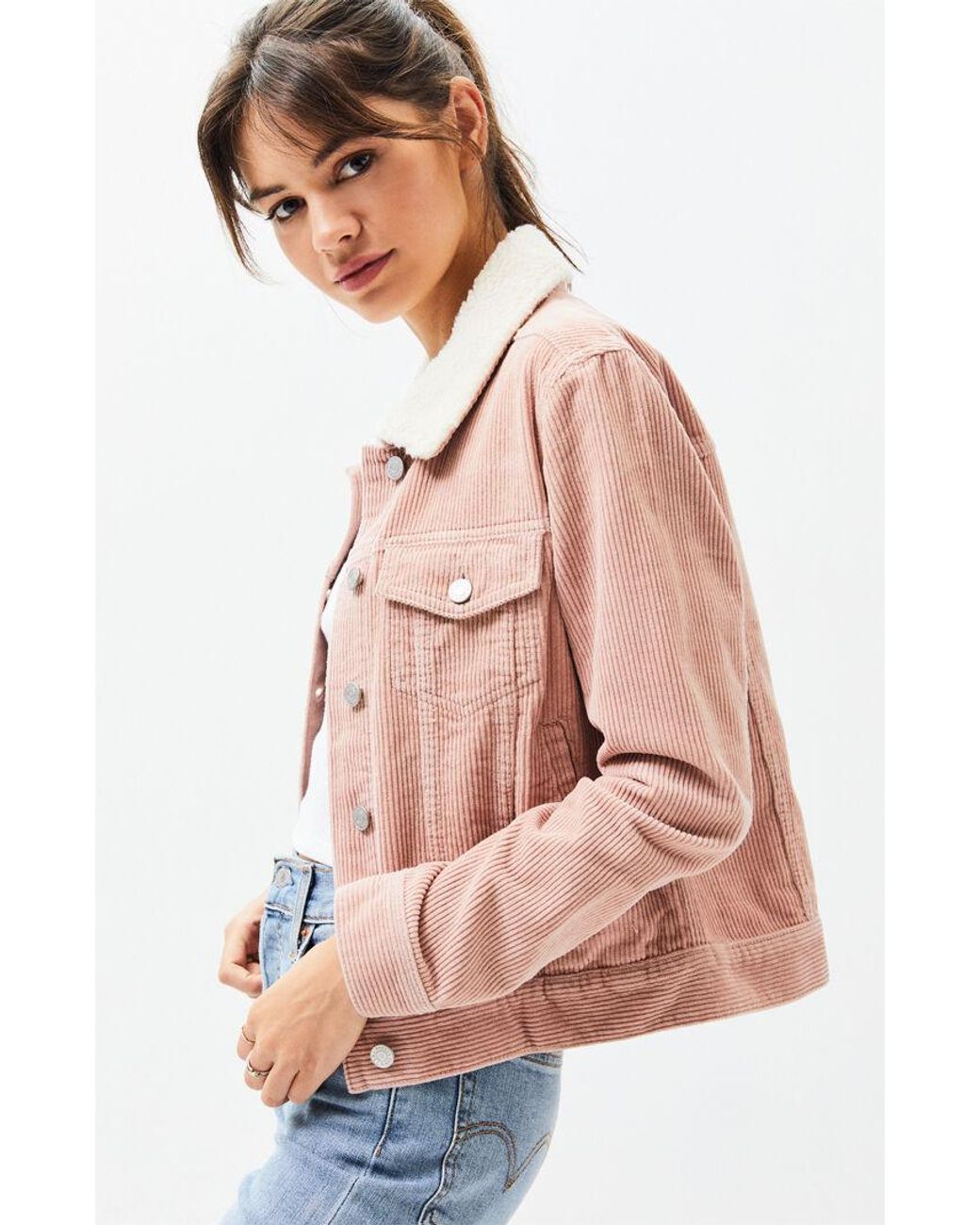 PacSun Sherpa Corduroy Trucker Jacket 