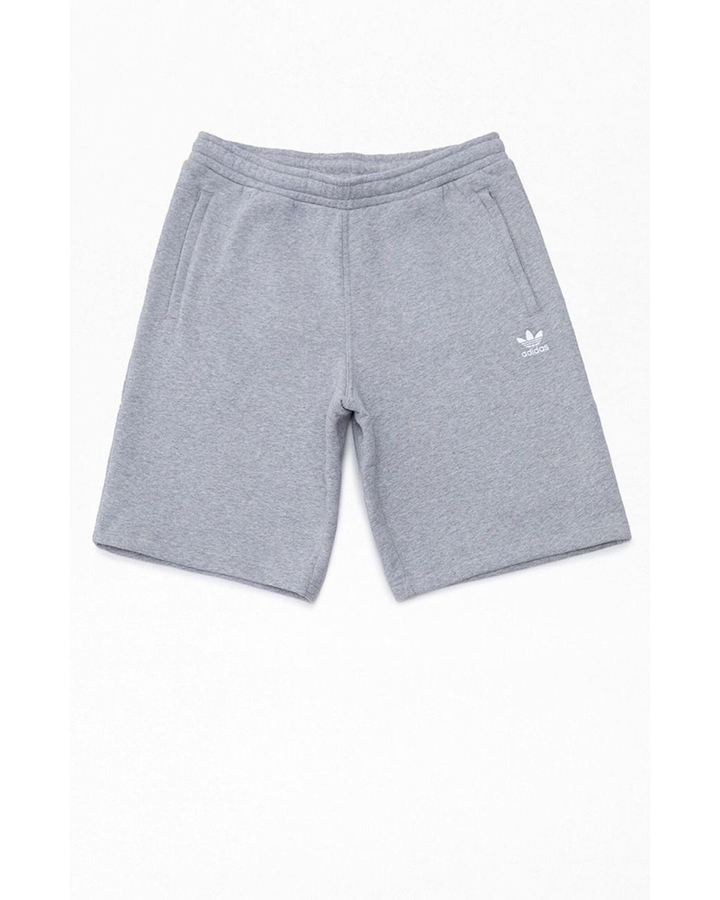 adidas Fleece Light Heather Essentials Sweat Shorts in Gray for Men - Lyst