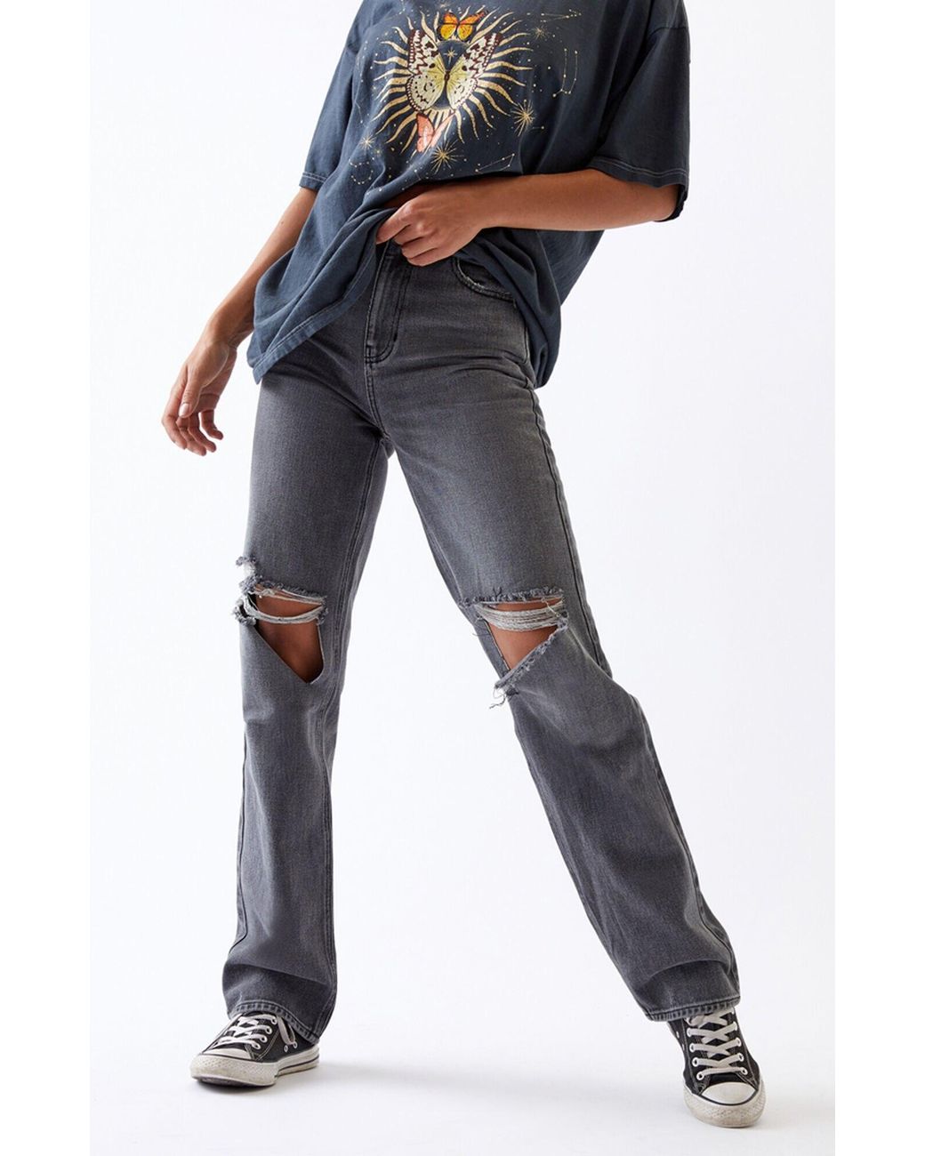 black ripped jeans mens pacsun