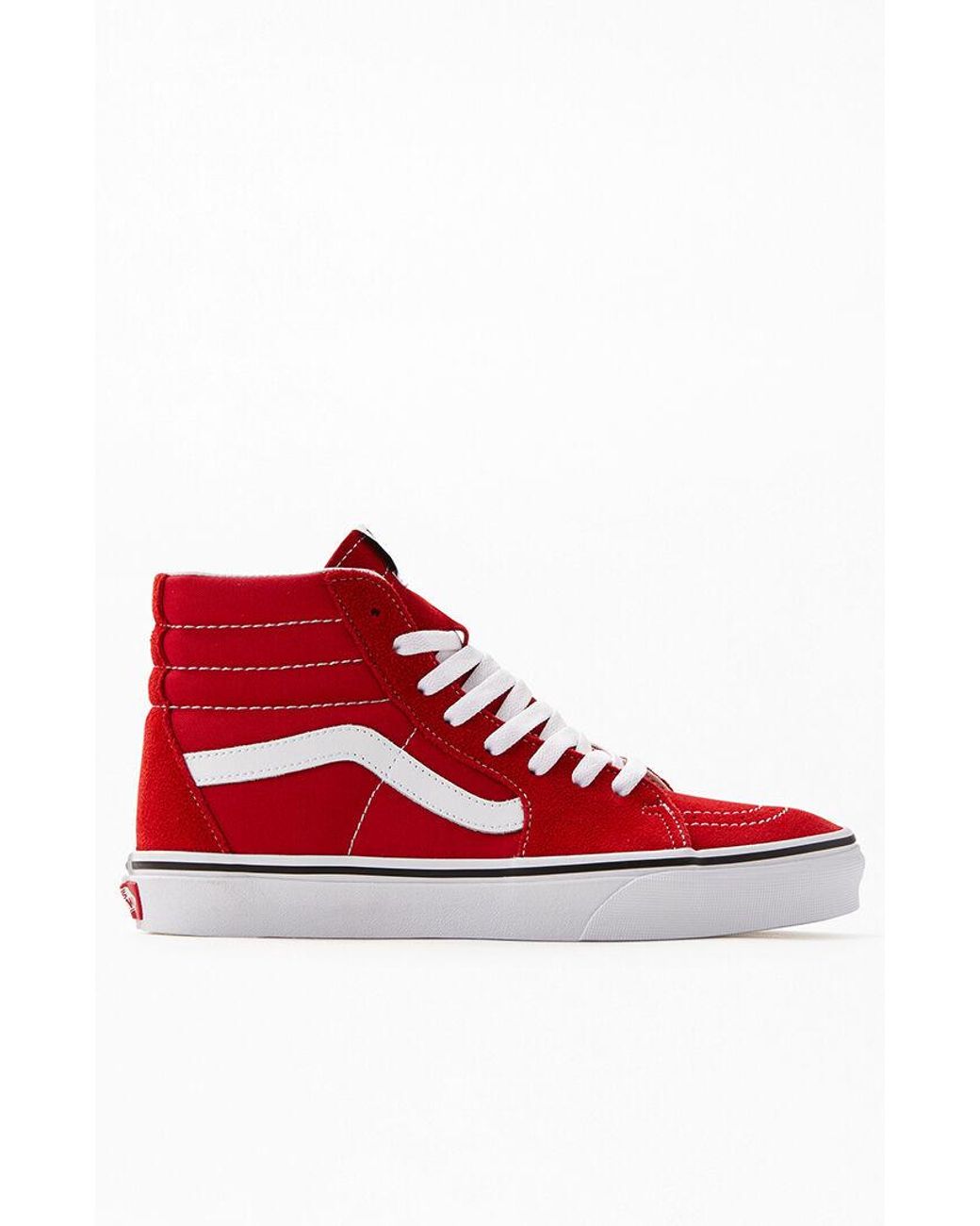 vans sk8 hi red white