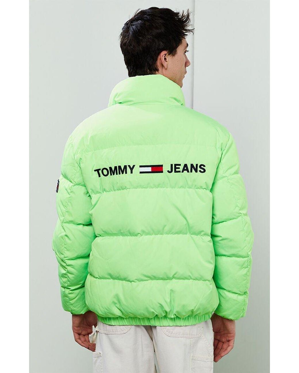 Tommy Hilfiger Reversible Puffer Jacket in Green for Men | Lyst