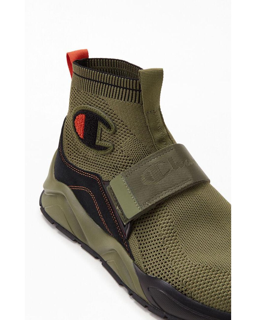 olive green champion sneakers