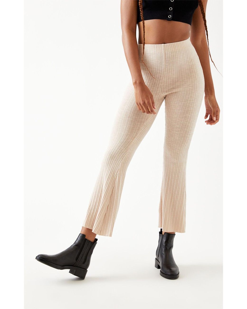 PacSun Ribbed Flare Pants | Lyst