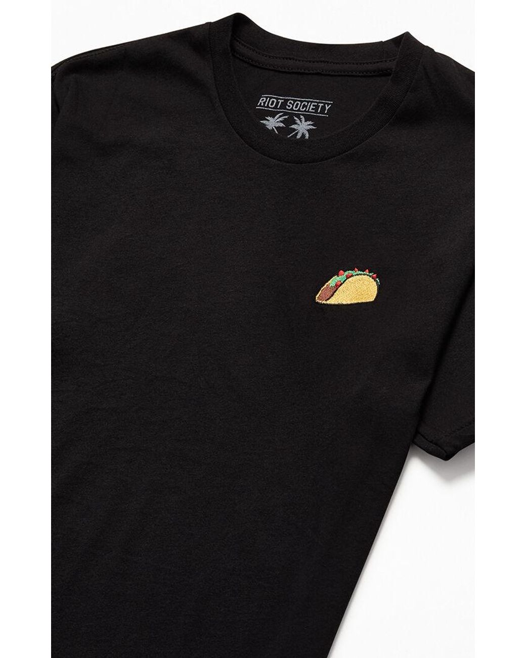 Riot Society Taco Embroidery T-shirt in Black for Men | Lyst