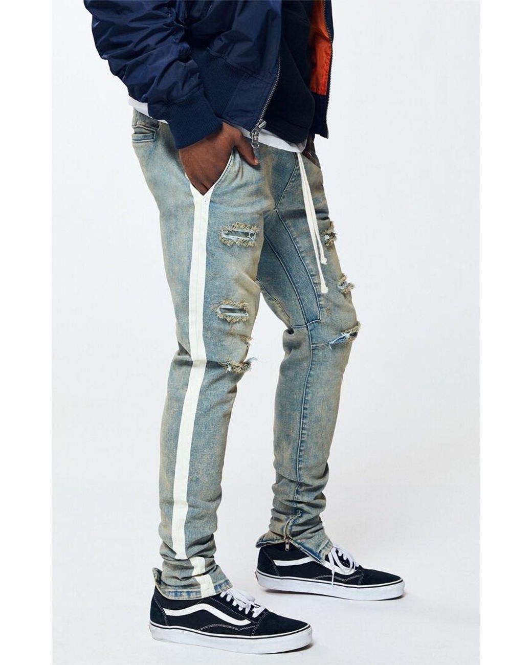 Side Stripe Drop Skinny Jogger Pants 