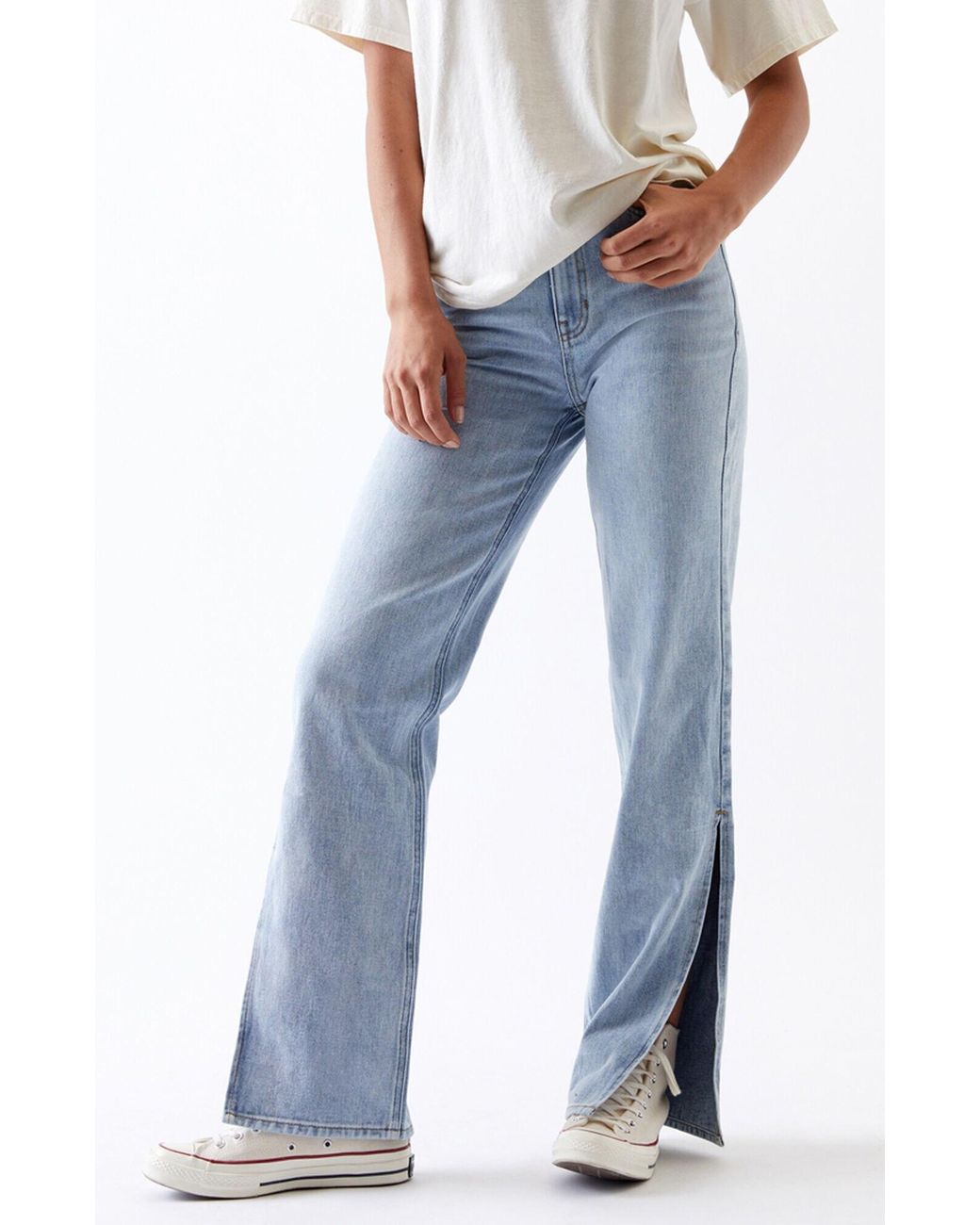 side slit jeans