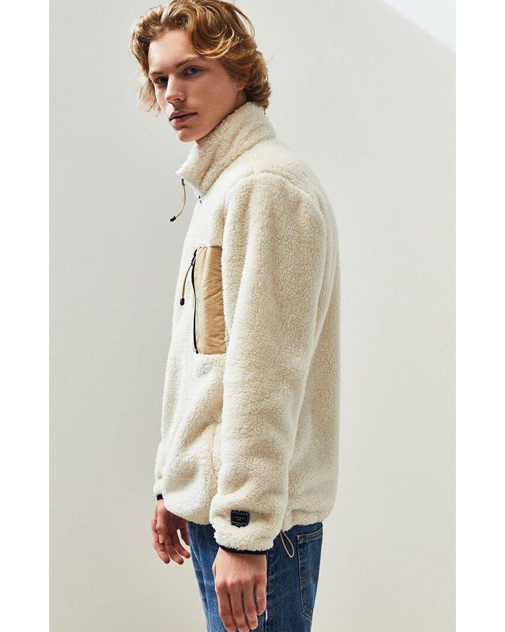 PacSun Contrast Sherpa Quarter Zip 