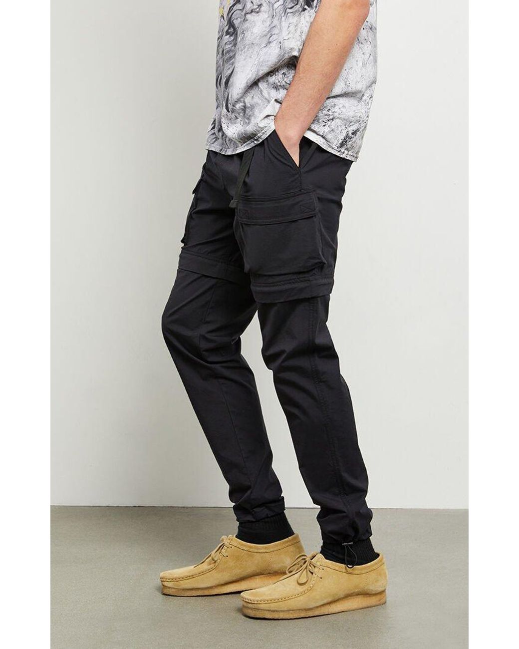 PacSun Black Zip-off Slim Cargo Pants 