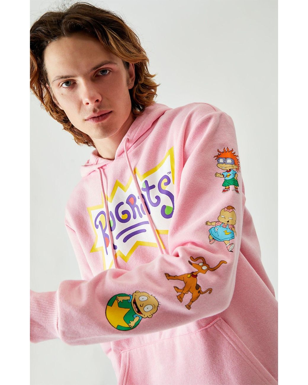 PacSun Fleece Rugrats Hoodie in Pink 