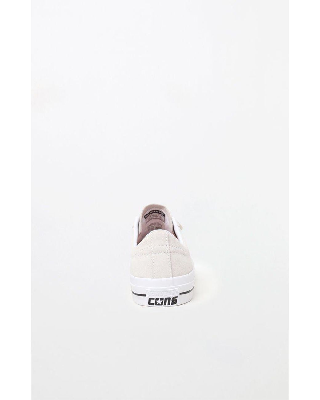 Converse One Star Pro 3v Suede Low Top White Shoes for Men | Lyst