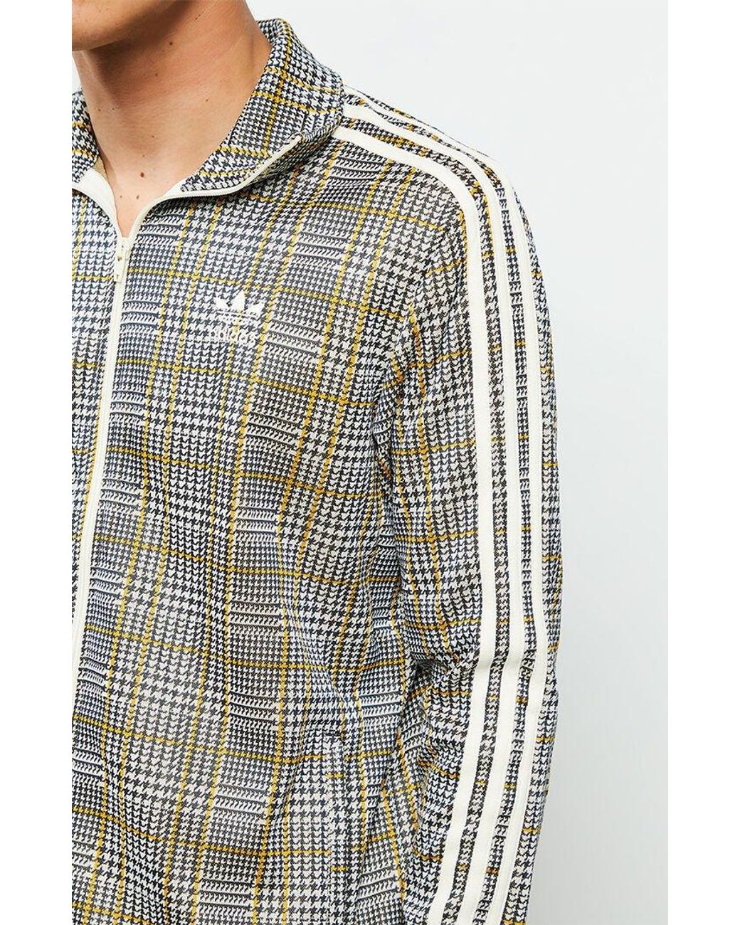 adidas Khaki Tartan Bb Track Jacket in 