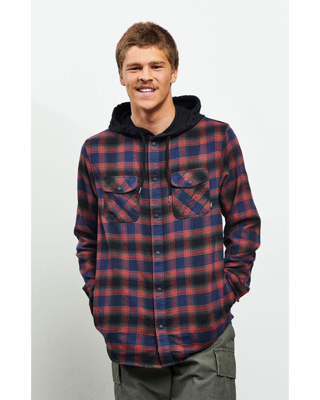 Vans Parkway Hooded Flannel Shirt in 