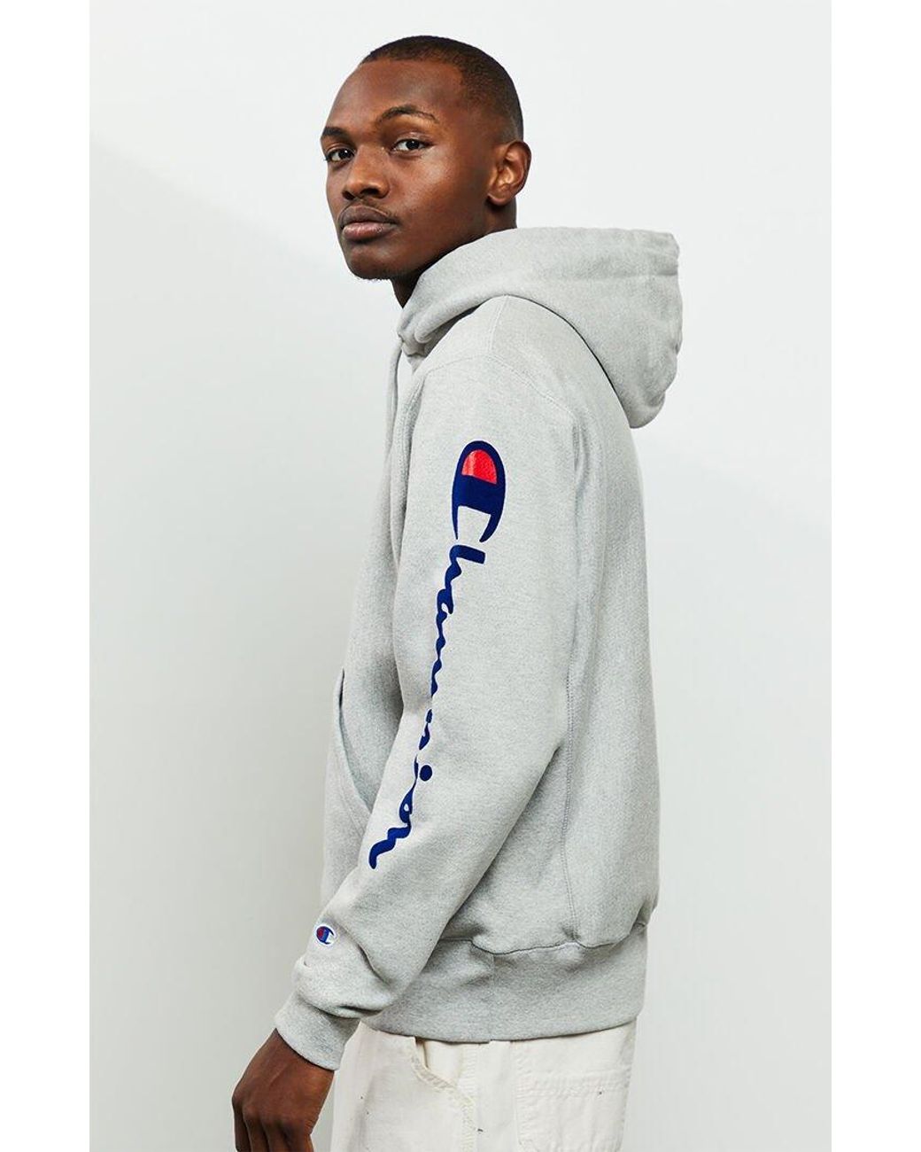 Champion Fleece Reverse Weave Oversized Flock Script Pullover