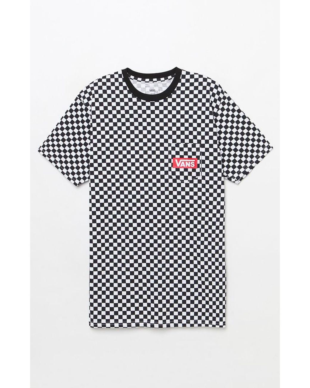 Pebble Diplomatic issues Take a risk Vans Checker Print White & Black Pocket T-shirt for Men | Lyst