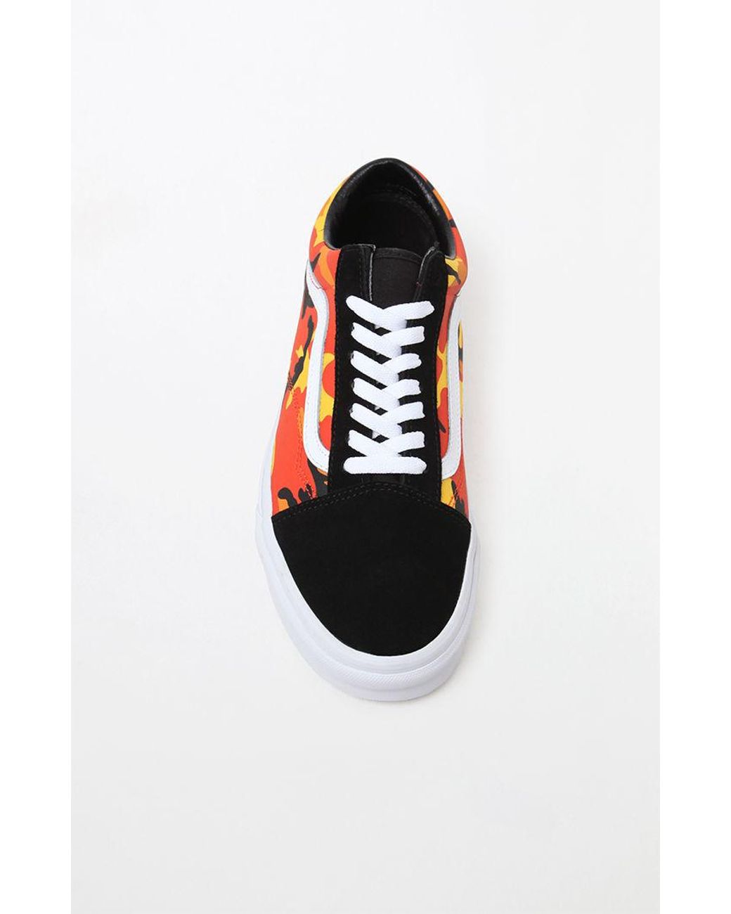 Vans Pop Camo Old Skool Shoes in Orange for Men | Lyst