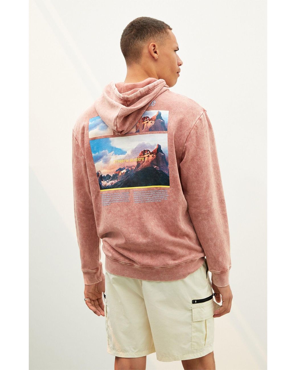 PacSun Fleece Washed Nat Geo Patagonia Hoodie in Pink for Men | Lyst
