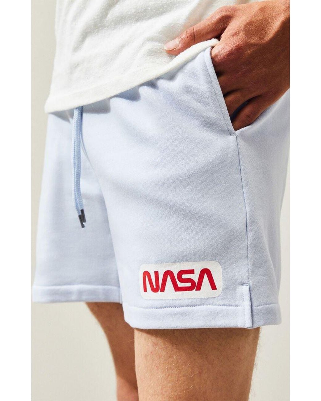 PacSun Fleece Nasa Sweat Shorts in Blue 