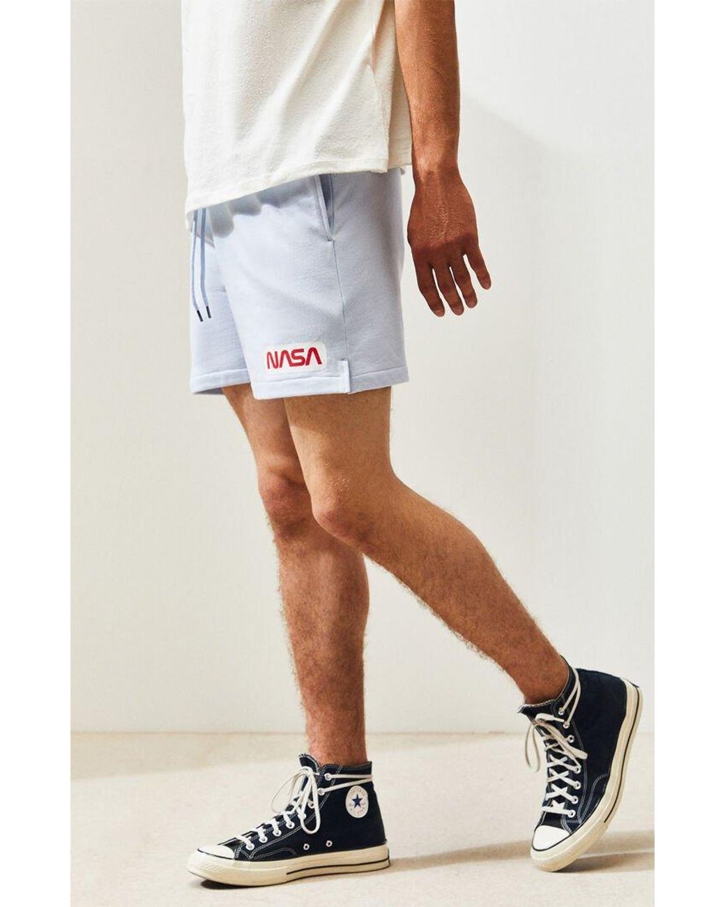 PacSun Fleece Nasa Sweat Shorts in Blue 