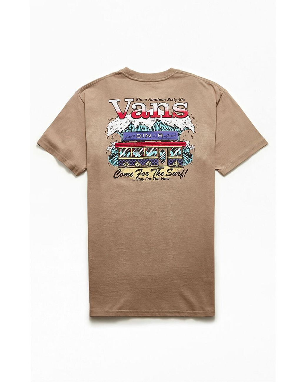 Vans Off The Waffle T-shirt in Brown for Men | Lyst