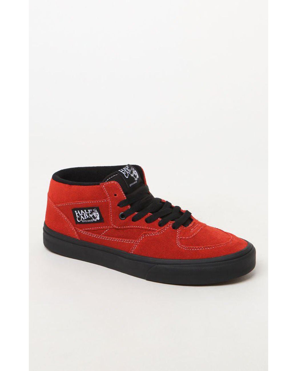 Vans Rubber Half Cab Black Sole Red Shoes for Men | Lyst