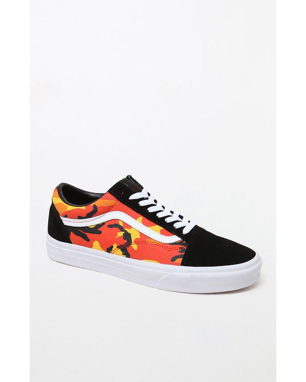 orange camo vans